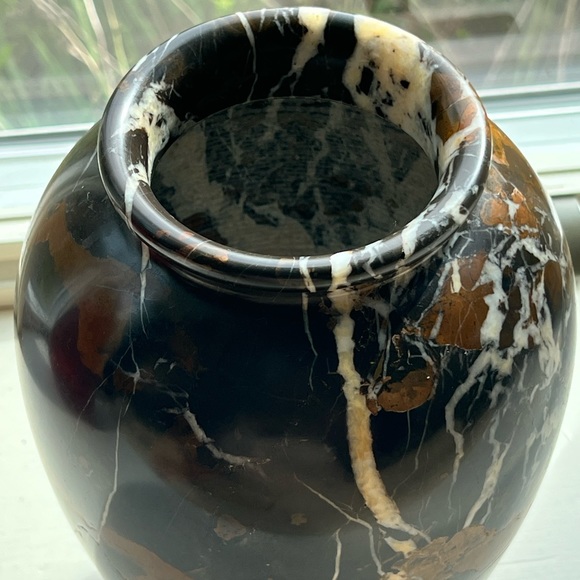 Vintage RARE English Blue John Granite Stone Vase & Box Set - Picture 3 of 16